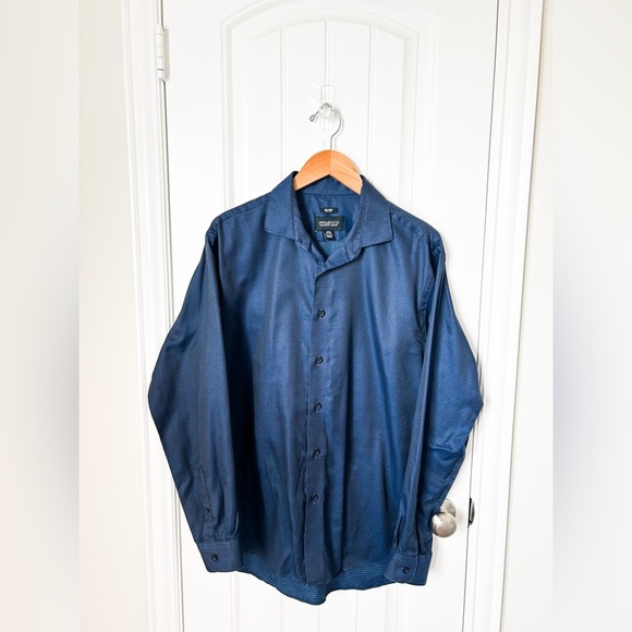 Men’s Awearness Kenneth Cole Non-Iron Slim Fit Button Down Size Large - Picture 1 of 2